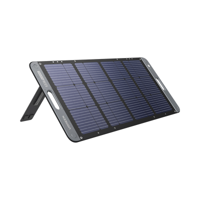 Panel Solar Plegable 100W / Recomendado para el Power Station Portable de 600W UGREEN /  Alta Eficiencia de Conversión / Alineación Inteligente de la Luz Solar / Resistente Al Agua Y Duradero / Incl