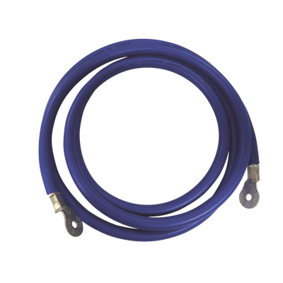 Cable para Baterías,  2.2 m Azul Calibre 2 AWG con Terminales de Ojo en Ambos Extremos