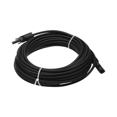 Cable Fotovoltaico 50 m, Negro, Calibre 10 AWG con Terminales MC4 en Ambos Extremos