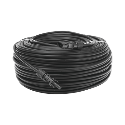 Cable Fotovoltaico 100 m, Negro, Calibre 10 AWG con Terminales MC4 en Ambos Extremos