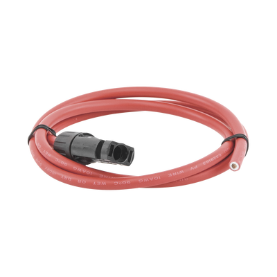 Cable Fotovoltaico, 1 m, Rojo, Calibre 10 AWG con Terminal MC4-M en un extremo