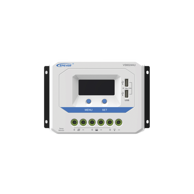 Controlador Solar de Carga PWM 12/24V 60 A, Salida USB, con Display