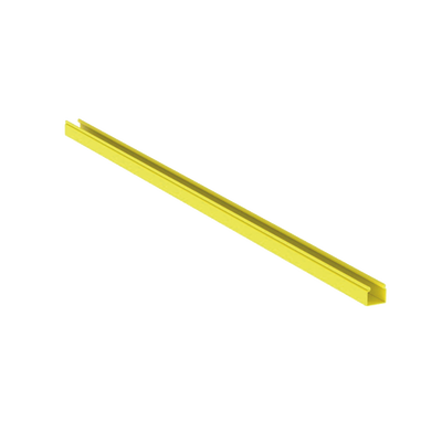 Canaleta FiberRunner™ 2X2 sin Tapa, de PVC Rígido, Color Amarillo, 1.8 m de Largo