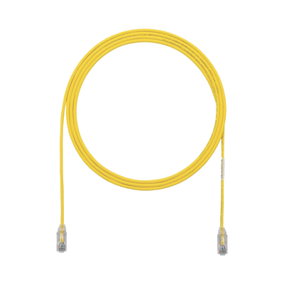 Cable de Parcheo TX6, UTP Cat6, Diámetro Reducido (28AWG), Color Amarillo, 1ft 