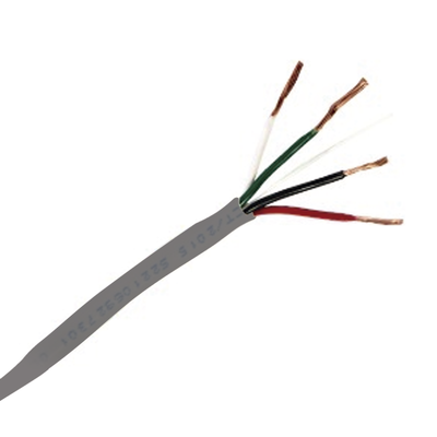 Bobina de 305 Metros / Cable de Cobre / 4 X 18 AWG / Tipo Alarmas UL / Para Interior / Color Blanco / Para Aplicaciones de Alarmas de Intrusión / Interfonos / TV Porteros / y Multi-Propósito / Hecho