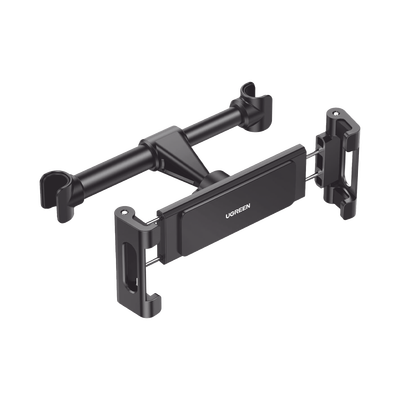 Soporte de Celular para Reposacabezas de automóvil / Compatibilidad con dispositivos de 4.7 a 12.9 / Ajustable de 101-144mm / Rotación de 360° / Goma Anti-Arañazos / Diseño Plegable / Anti Vi