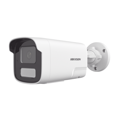 Bala IP 4 Megapíxel / ACUSENSE Lite (Detección de Humanos y Vehiculos) / Lente 4 mm / Audio de Dos Vías /  Luz Intermitente y Alerta de Audio / 50 Mts IR EXIR 2.0 / Exterior IP67 / WDR 120 dB / PoE