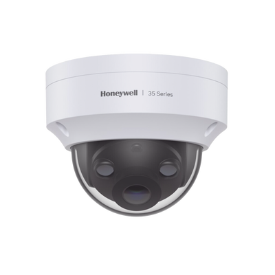 Camara Domo IP 3 Megapixel / Lente 2.8 mm / 40 mts IR / NDAA / ONVIF / Exterior IP66 / Antivandalico IK10 / H.265 /  PoE / Serie 35 / Honeywell Security