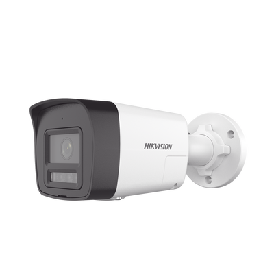 Bala IP 4 Megapixel / Lente 2.8 mm / Dual Light (30 mts IR + 20 mts Luz Blanca)  / Audio de Dos Vías /  Luz Intermitente y Alerta de Audio / Micrófono Integrado / ACUSENSE Lite / Exterior IP67 / H.2