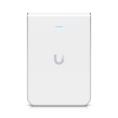 Access Point UniFi U6 In Wall/Montaje p/pared, WIFI 6 2.4 Y 5 Ghz, hasta 5.3 Gbps, 1 pto PoE In, 4 ptos secundarios (1 PoE Out)