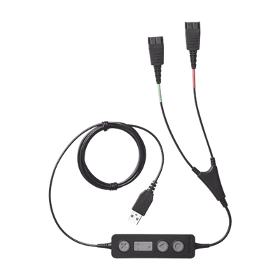 Jabra Link 265 USB/QD cable de entrenamiento, para conectar 2 diademas simultaneas con puerto USB (265-09)