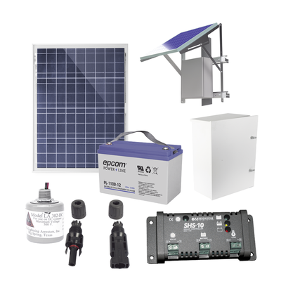 Kit Solar de 12 Vcc para alimentar energizador de cerca electrificada 