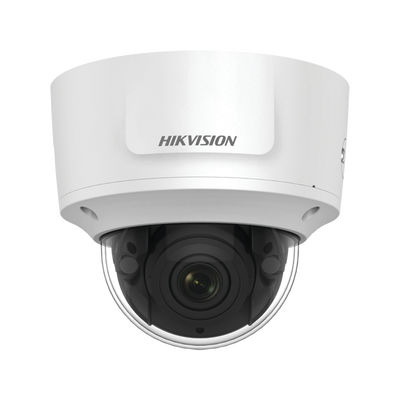 Domo IP 4 Megapixel / Lente Mot. 2.8 a 12 mm / 30 mts IR EXIR / Exterior IP67 / IK10 / WDR 120 dB / PoE / Audio y Alarmas / Videoanaliticos Integrados