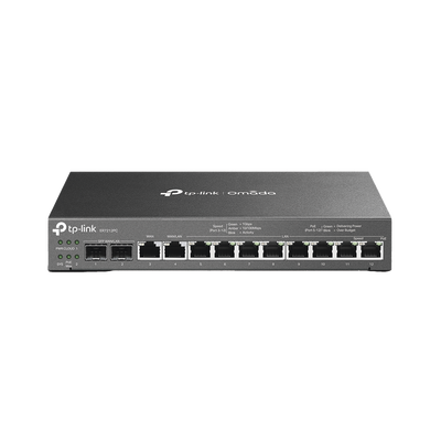 Router Omada VPN / SDN Multi-WAN 1G / Switch con PoE y Controlador  / 2 puerto WAN/LAN SFP 1G / 1 Puerto RJ45 WAN / 1 Puerto WAN/LAN RJ45 / 8 Puertos PoE+ LAN RJ45 /  24,980 Sesiones Concurrentes / Ad