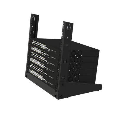 Rack de 19", 9 UR,  Para Uso en Mesa. Ideal para Instalaciones, Temporales / Pruebas / Exhibición