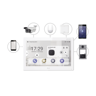 Monitor Touch IP / WiFi / ANDROID 10.1" / Integración con Videoporteros IP, CCTV, Panel de Alarma AXPRO y Biométricos de Acceso  / Vídeo en Vivo / PoE Estándar / Apertura Remota