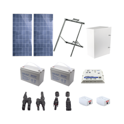 Kit Solar de 28 W con PoE Pasivo 24 Vcc para 2 Radios de Ubiquiti airMAX, Cambium ePMP