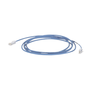 Cable de Parcheo TX6, UTP Cat6, Diámetro Reducido (28AWG), Color Azul, 30ft 