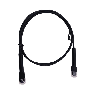 Cable de Parcheo Ultra Slim Con Bota Flexible UTP Cat6 - 1.5 m Negro Diámetro Reducido