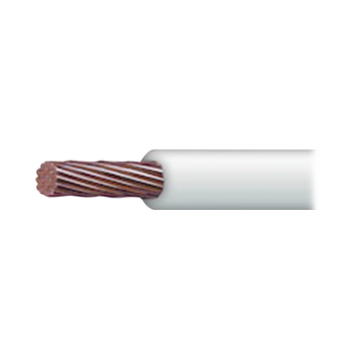 Cable Eléctrico 18 awg  color blanco, Conductor de cobre suave. Aislamiento de PVC, auto-extinguible. BOBINA de 100 MTS