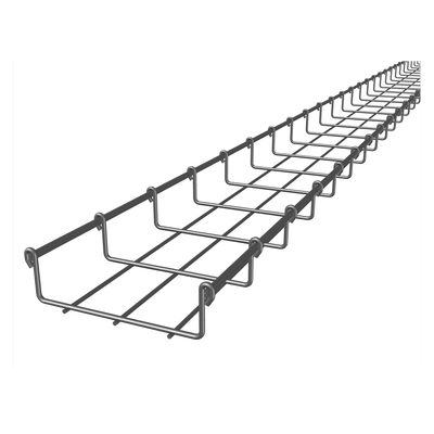 Charola Tipo Malla 33/150 mm, Acabado Electro Zinc, Hasta 79 Cables Cat6, Tramo de 3 Metros