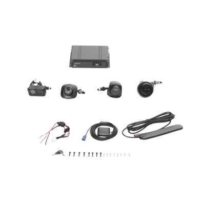 Kit DVR Móvil 1080P / Incluye 4 Cámaras TURBOHD / Soporta 4G / GPS / Soporta Memoria SD