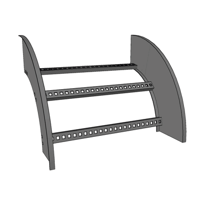 Curva Vertical Exterior de Aluminio de 90° Perfil Z / Peralte 3 1/4" / Ancho 12" / Radio 8" / Incluye Tornillería 