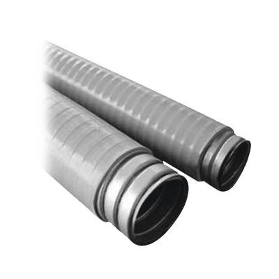 Tubo Flexible tipo Liquidtight de 1 1/4" (32 mm). Acero + Forro PVC. Rollo de 30 Metros.