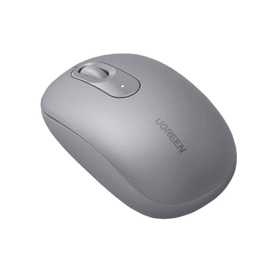 Mouse Inalámbrico 2.4G 800/1200/1600/2400 DPI / Función de 3 botones / Alcance 10m / Silencioso / Ergonómico / Anti-caída y Anti-interferencias / Color Gris / Batería Alcalina AA (incluida).