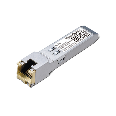 Transceptor mini-GBIC SFP+ RJ45 / Admite 10GBASE-T, 5GBASE-T, 2.5GBASE-T, 1000BASE-T y 100BASE-TX /  Distancia Hasta 30 metros / Conector RJ45 (10G)