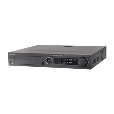 DVR 32 Canales TurboHD + 32 Canales IP / 8 Megapixel (4K) / 4 Bahías de Disco Duro / RAID 0,1,5,6,10 / POS / Videoanalisis / 16 Entradas de Alarma