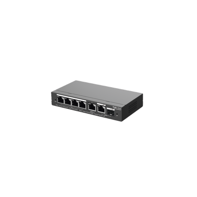 Switch Administrable con 1 puertos Gigabit PoE, 1 Uplink Gigabit combo SFP, gestión gratuita desde la nube