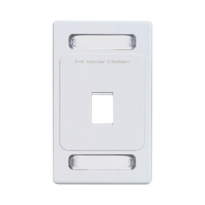 Placa de pared Keystone de 1 salida, color blanco, para jacks Keystone Z-MAX y MAX