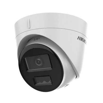 Turret IP 2 Megapixel / Lente 2.8 mm / Dual Light (30 mts IR + 20 mts Luz Blanca) / Micrófono Integrado / ACUSENSE Lite / Exterior IP67 / H.265 / PoE / ONVIF / Micro SD