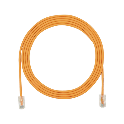 Cable de Parcheo UTP Cat6A, CM/LSZH, Diámetro Reducido (28AWG), Color Naranja, 5ft