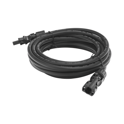 Cable Fotovoltaico 2.5 m, Negro, Calibre 10 AWG con Terminales MC4 en Ambos Extremos