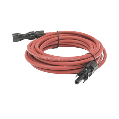 Cable Fotovoltaico, 2.5 m, Rojo, Calibre 10 AWG con Terminal MC4-M en Ambos Extremos