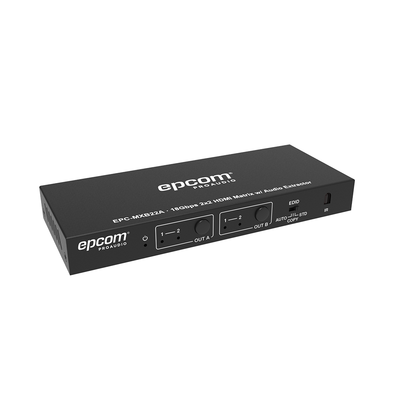 Matricial HDMI | 2x2 | 4K2K@60Hz | HDR | YCbCr 4:4:4 | EDID Auto | Extractor de Audio | Salida de audio análoga y digitalizados | HDCP 2.2 | 18 Gbps