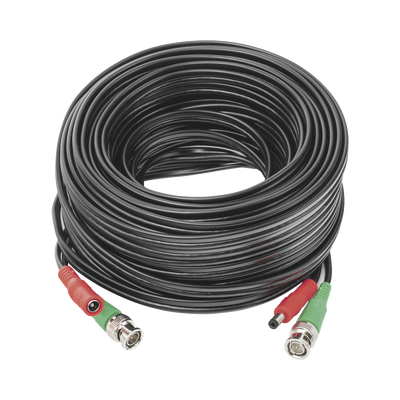 Cable coaxial ( BNC RG59 ) + Alimentación / SIAMÉS / 20 Metros / Aleación Cobre + Aluminio CCA / Para Cámaras 4K  / Uso interior y exterior