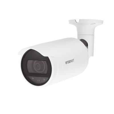 Cámara IP Tipo Bala 4 Megapíxel / Lente 3mm / IR 30M / WDR 120db / IP66 / H.265 & WiseStream / modo pasillo / POE 802.3af