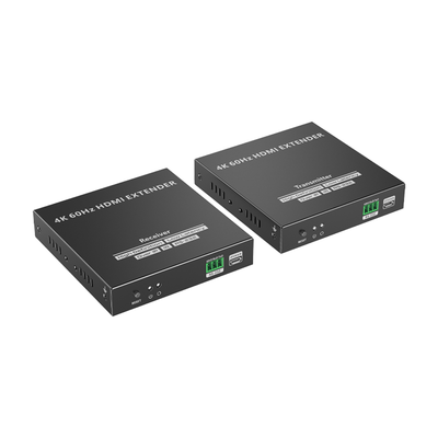 Kit Extensor HDMI para distancias de 150 metros | Transmite el Video y Controla tu DVR vía USB a distancia | Soporta resolución 4K @60Hz | Cat 6, 6a y 7 | Salida Loop en el Tx para visualización lo