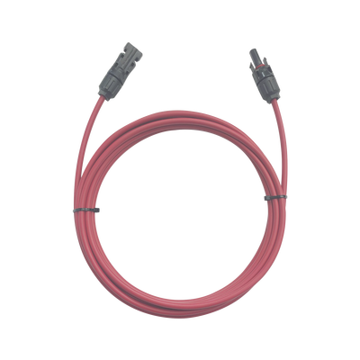 Cable Fotovoltaico / 1 metro / Color Rojo / Calibre 10 AWG / Terminal MC4-Macho y Hembra en  ambos extremos