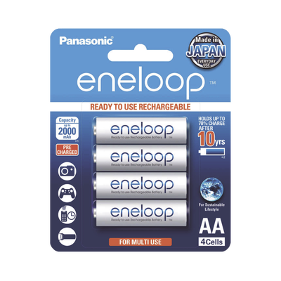 Batería Recargable AA 1.2V ENELOOP / Ni-HM / Paquete de 4 Baterías