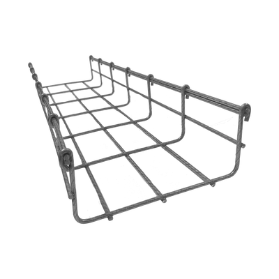 Charola tipo malla 54/150 mm BIMETÁLICA para Instalación en Exterior o Interior, Extrema Resistencia y Durabilidad. Hasta 129 cables Cat6 (Tramo de 3 metros).