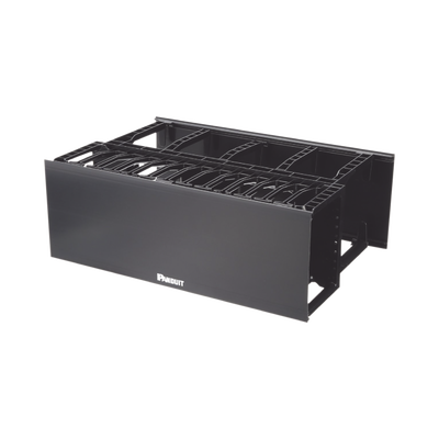 Organizador de Cables Horizontal NetManager de Alta Densidad, Doble (Frontal y Posterior), Para Rack de 19in, 4UR