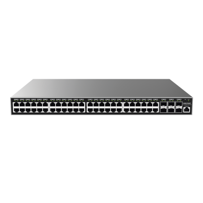 Switch Gigabit PoE+ Administrable / 48 puertos 10/100/1000 Mbps + 6 Puertos SFP+ / Hasta 400W / Compatible con GWN Cloud.