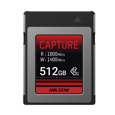 Memoria CFexpress tipo B / Clase 10 de 512 GB / Especializada para Cámaras de Fotografía y Video  / 1800 MB/s Lectura / 1700 MB/s Escritura