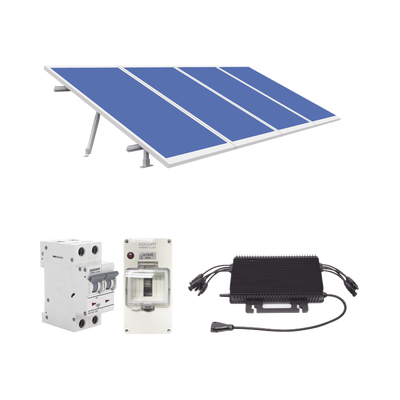 Kit Solar para Interconexión de 2.2KW de Potencia Pico 220Vcc con Microinversor y 4 Módulos de 550 W (Incluye Montaje y Protecciones)