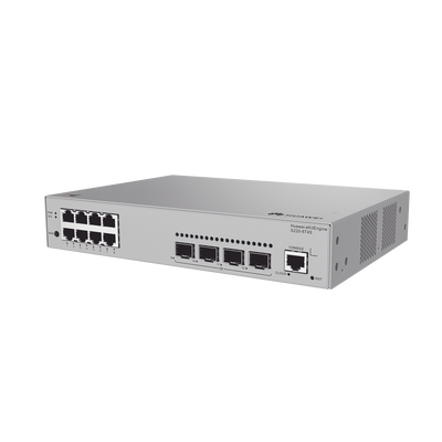 Switch Gigabit Administrable Capa 2 / 8 puertos 10/100/1000 Mbps / 4 Puertos SFP Uplink / Administración Nube Gratis