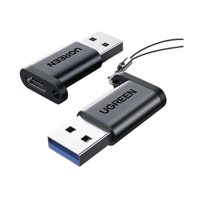 Adaptador USB 3.1 Tipo C a USB-A 3.0 |Carga y Sincronización de Datos | Admite Corriente de 3A | Transferencia de hasta 5 Gbps | Amplia Compatibilidad | Chip VL160 | Caja de Aluminio | Color Negro.